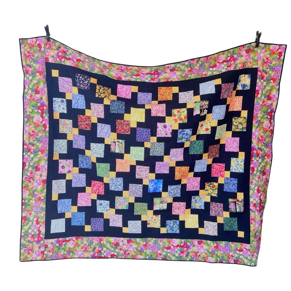 Vintage Nine Square Style Quilt